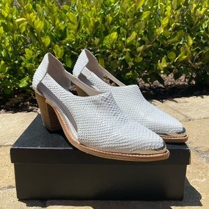 Jeffrey Campbell Textured Cream Ankle Booties